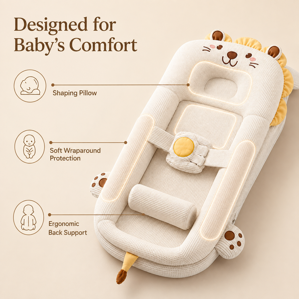 Smart Baby Lounger with Incline & Warming Comfort – Kidoriko