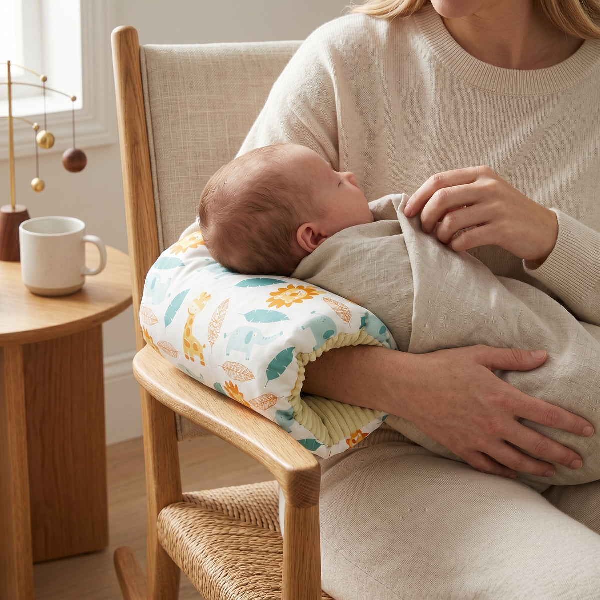Ergonomic Feeding Arm Pillow, Removable Cover – Kidoriko
