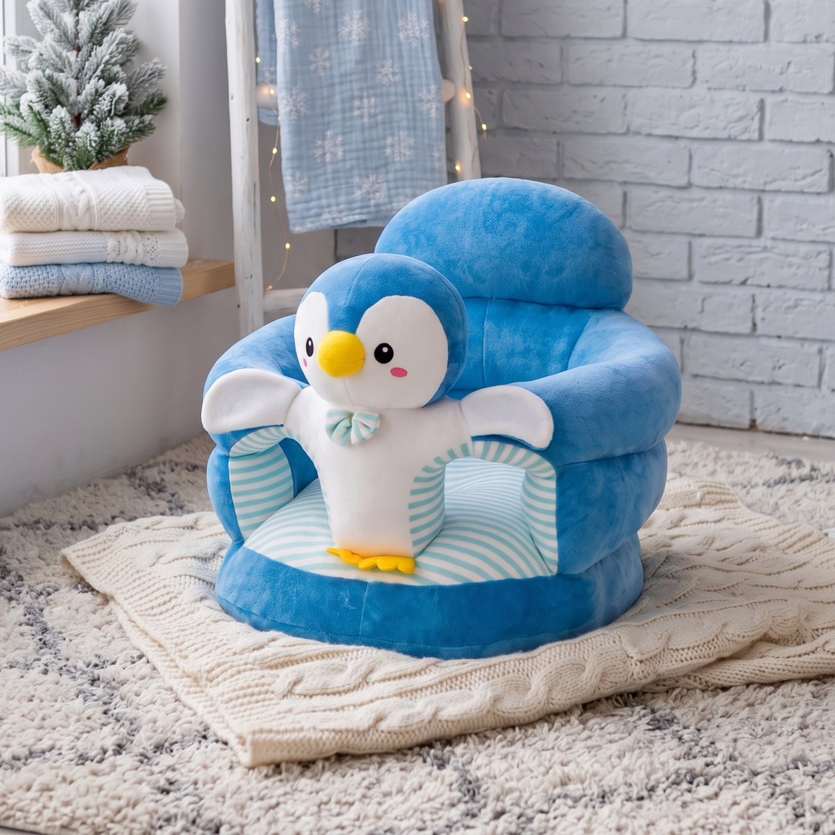 Plush Baby Sit-Up Seat with Squeaker Toys – Kidoriko