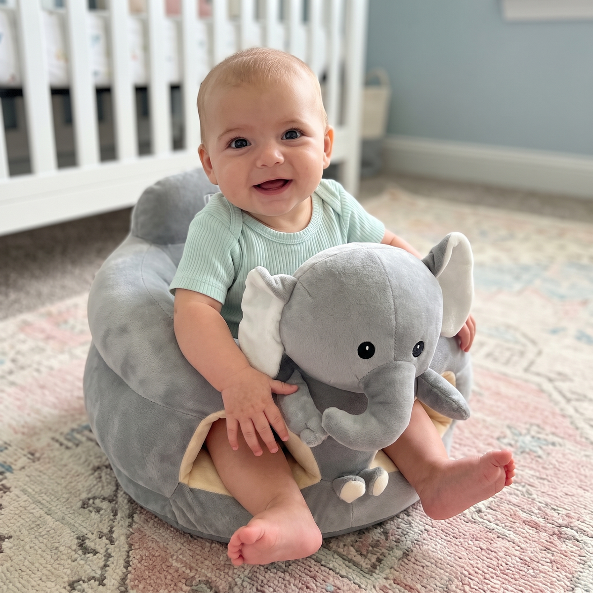 Plush Baby Sit-Up Seat with Squeaker Toys – Kidoriko