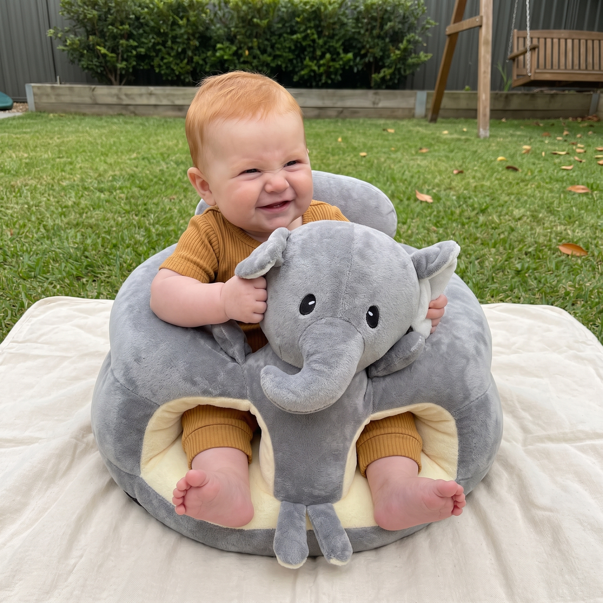Plush Baby Sit-Up Seat with Squeaker Toys – Kidoriko