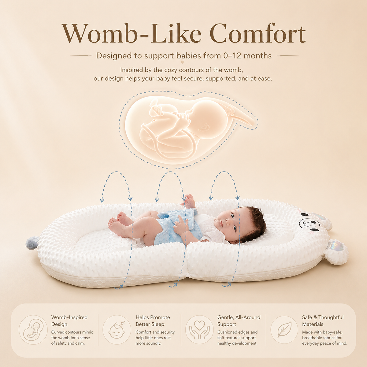 3-in-1 Adjustable Baby Lounger for Tummy Time – Kidoriko