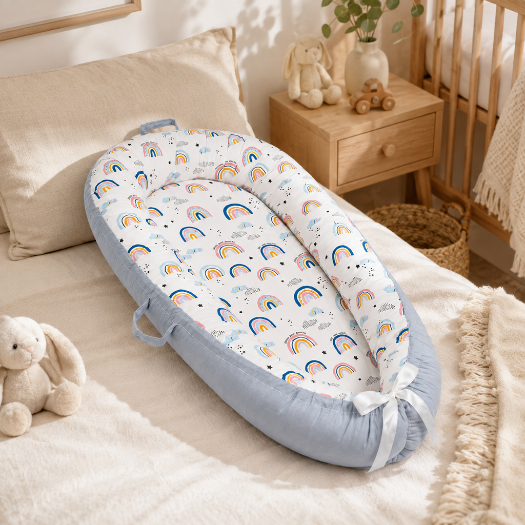 Premium Cotton Baby Lounger Nest, OEKO-TEX Certified – Kidoriko