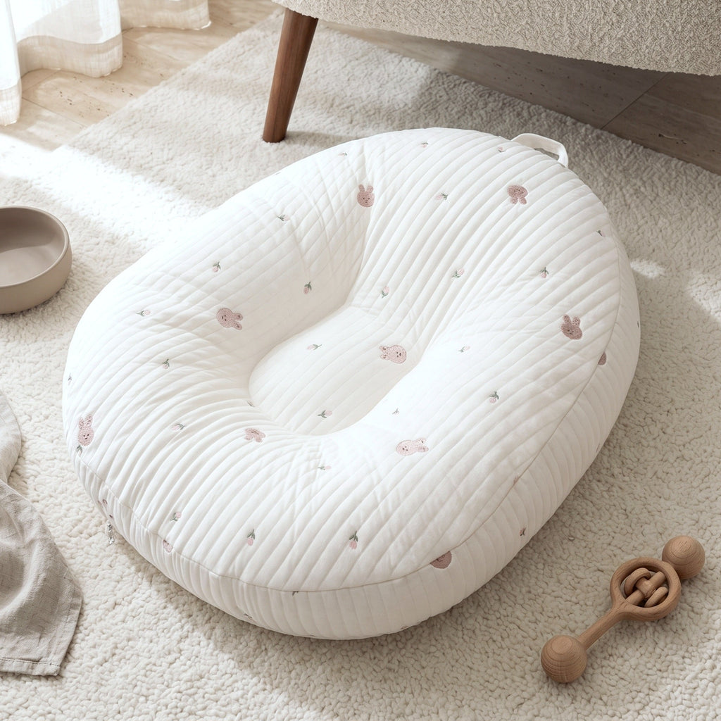 Ergonomic Cotton Baby Lounger Nest, 5° Incline – Kidoriko