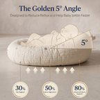 Ergonomic Cotton Baby Lounger Nest, 5° Incline – Kidoriko