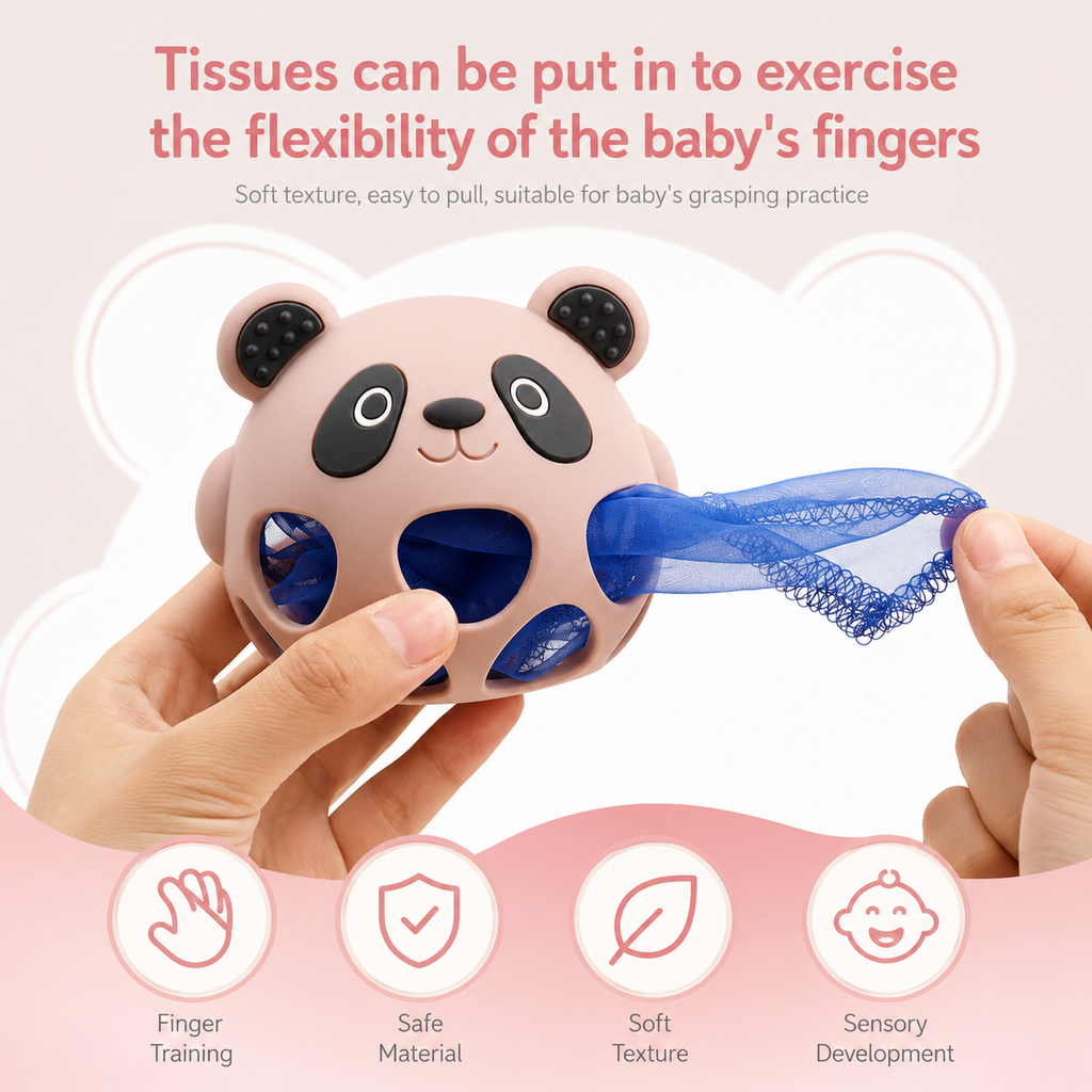 Silicone Panda Teether Toy (BPA-Free)