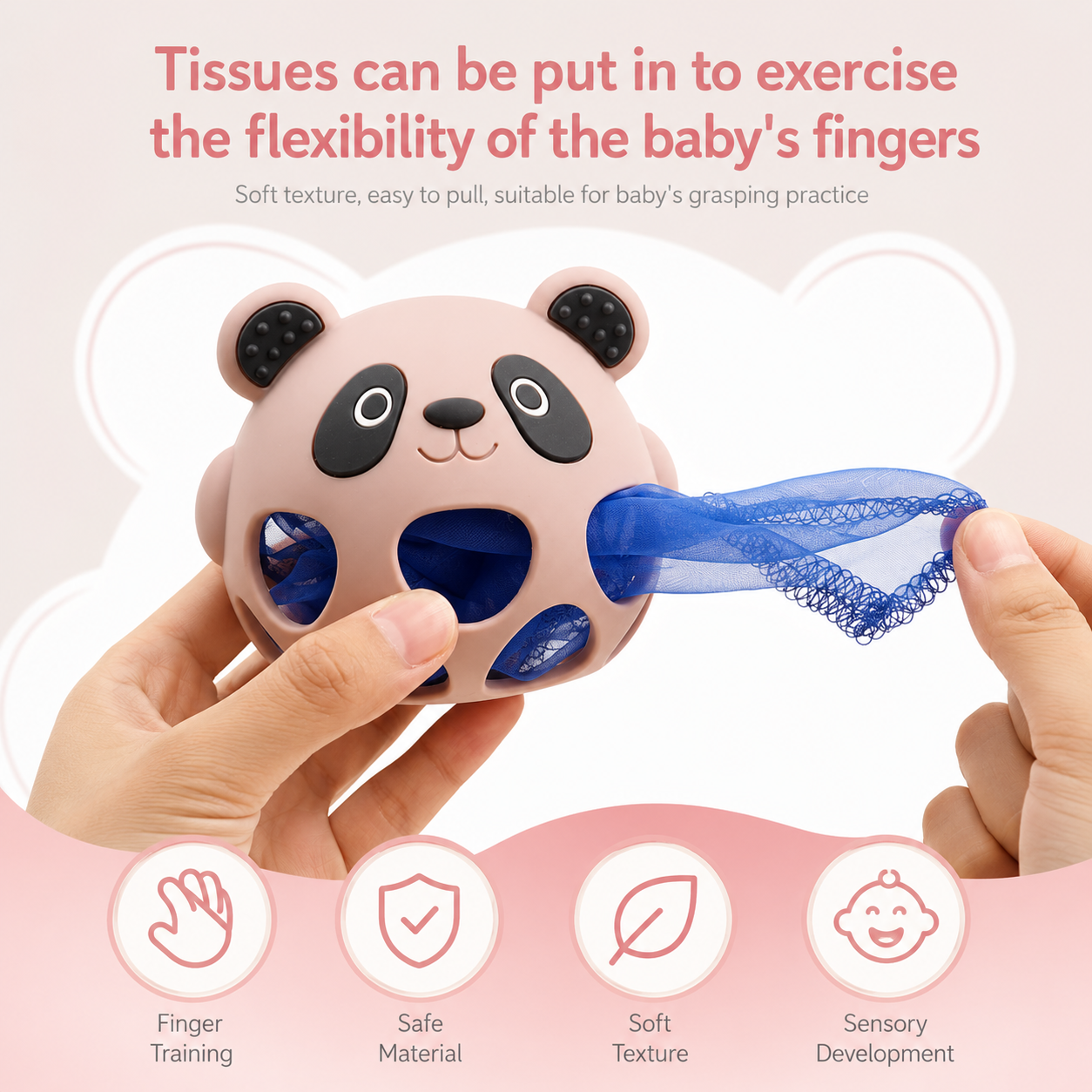 Silicone Panda Teether Toy (BPA-Free)