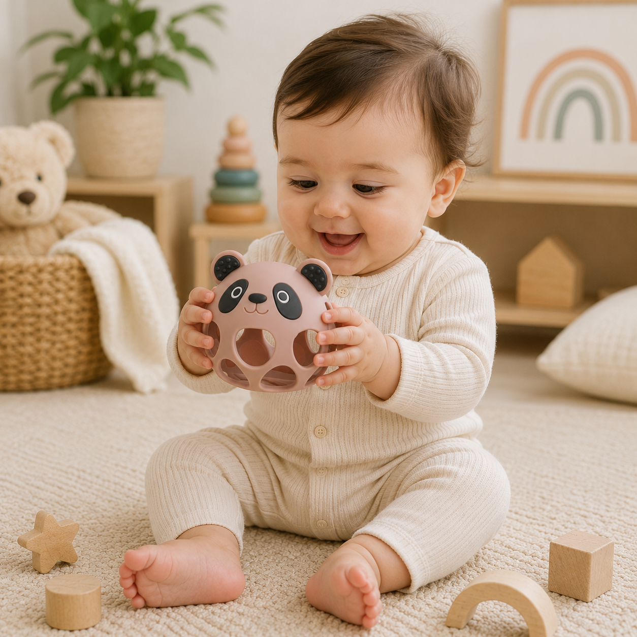 Silicone Panda Teether Toy (BPA-Free)