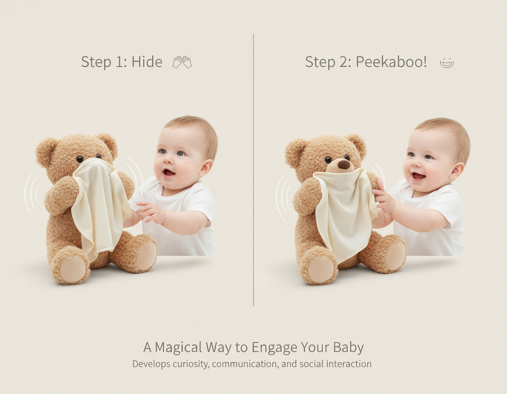 Interactive Peekaboo Singing Plush Bear – Kidoriko