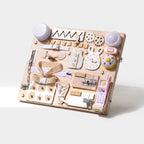 Wooden Montessori Busy Board, Double-Sided – Kidoriko