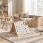 Wooden Montessori Busy Board, Double-Sided – Kidoriko