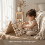Wooden Montessori Busy Board, Double-Sided – Kidoriko