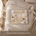 Wooden Montessori Busy Board, Double-Sided – Kidoriko