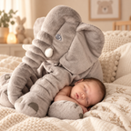 Plush Elephant Pillow, Soft Cotton Nursery – Kidoriko