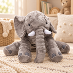 Plush Elephant Pillow, Soft Cotton Nursery – Kidoriko