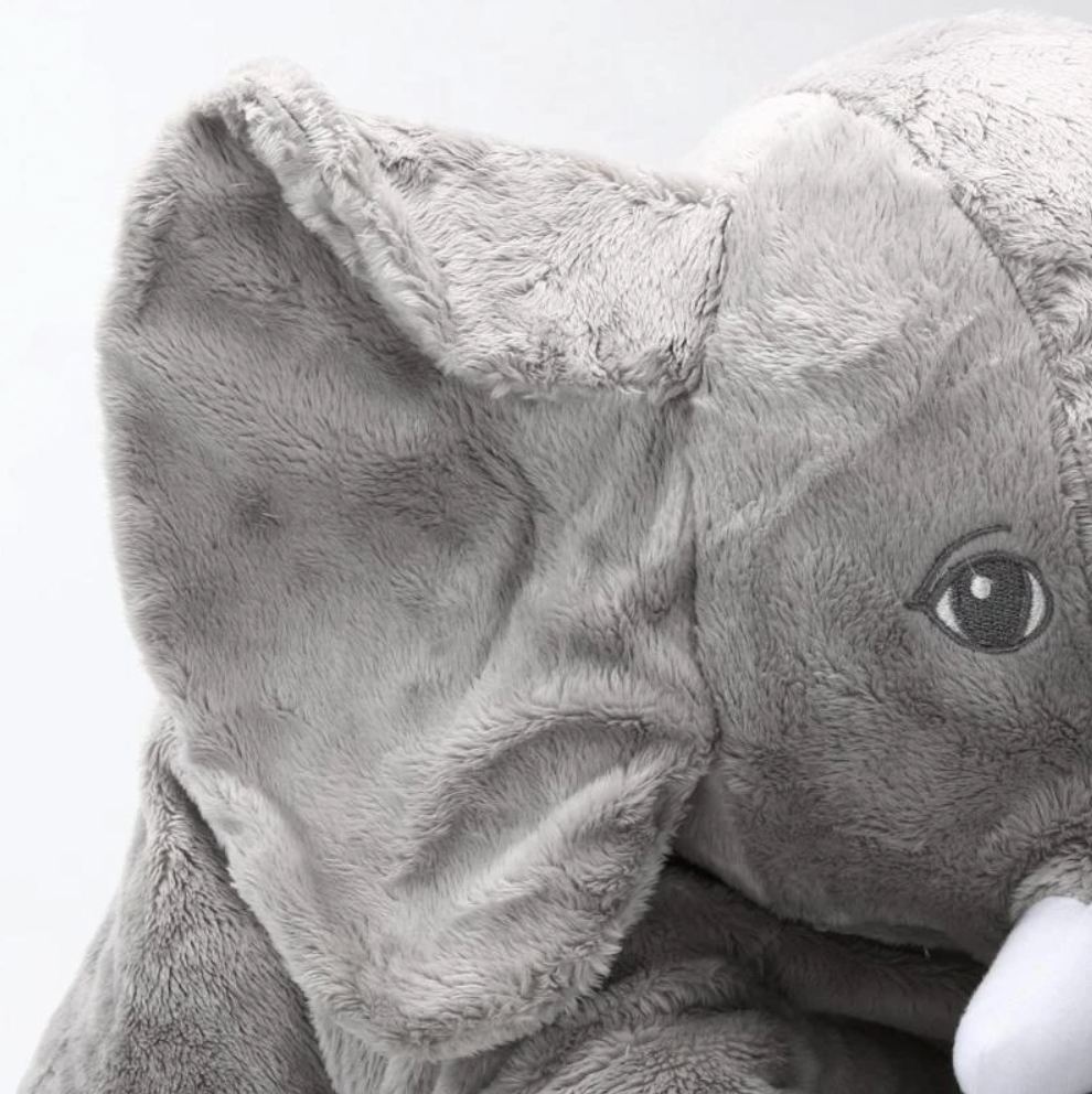 Plush Elephant Pillow, Soft Cotton Nursery – Kidoriko