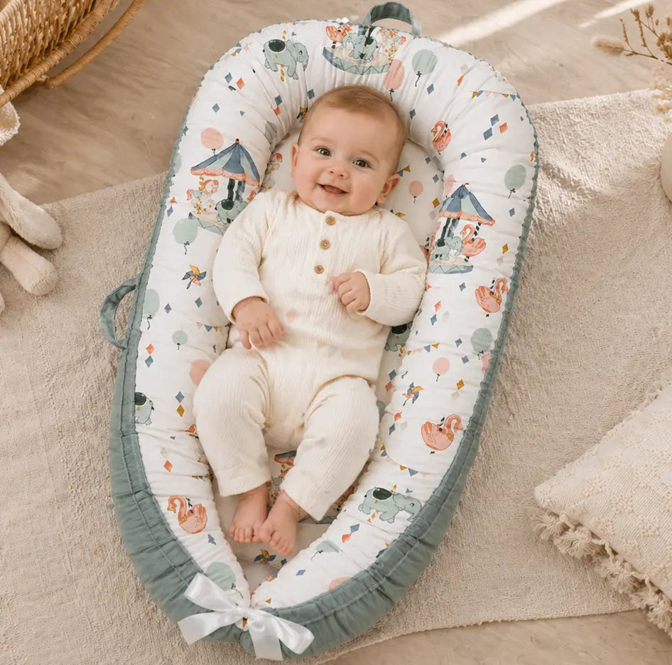 Premium Cotton Baby Lounger Nest, OEKO-TEX Certified – Kidoriko