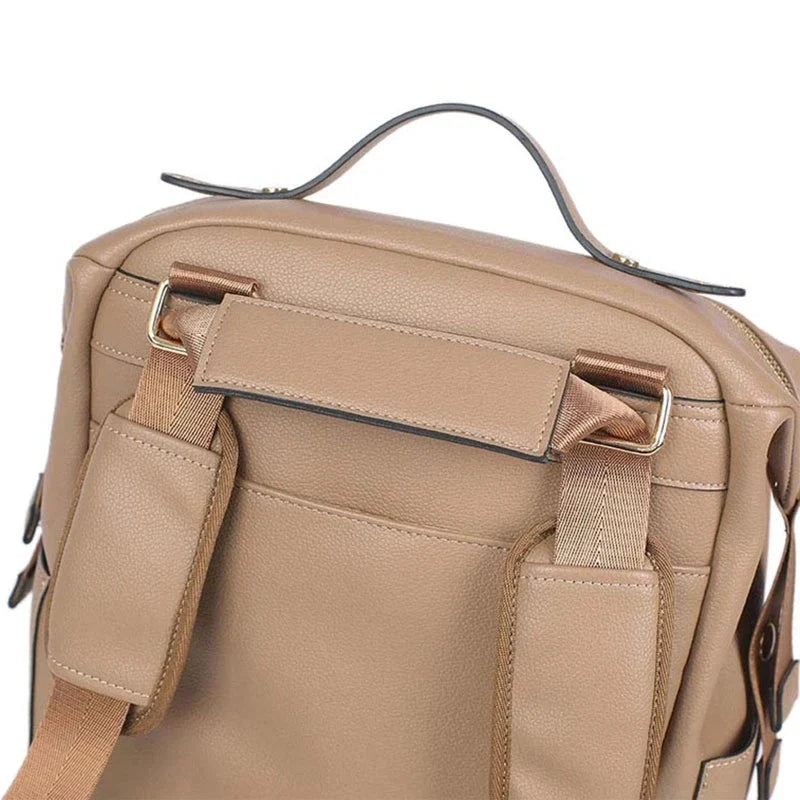 Vegan Leather Diaper Backpack, Stroller Straps – Kidoriko