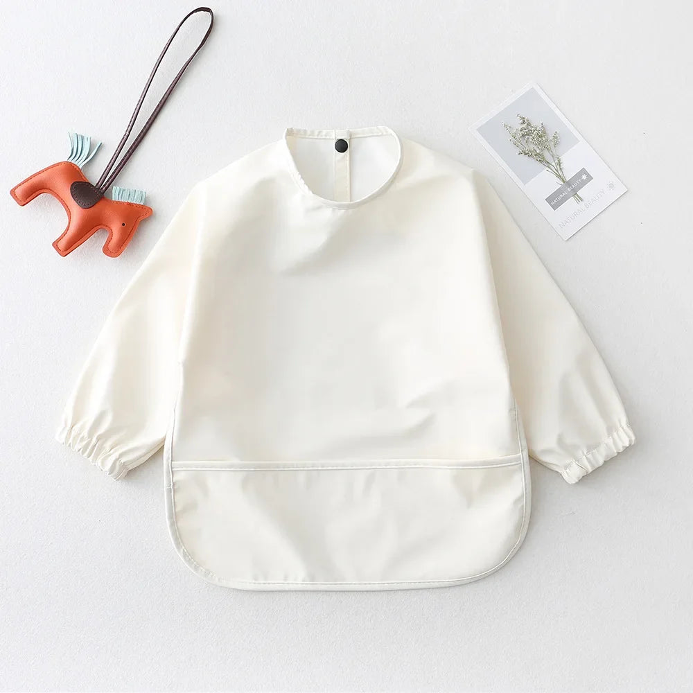 Solid Colour Waterproof Feeding Smock Bib – Kidoriko