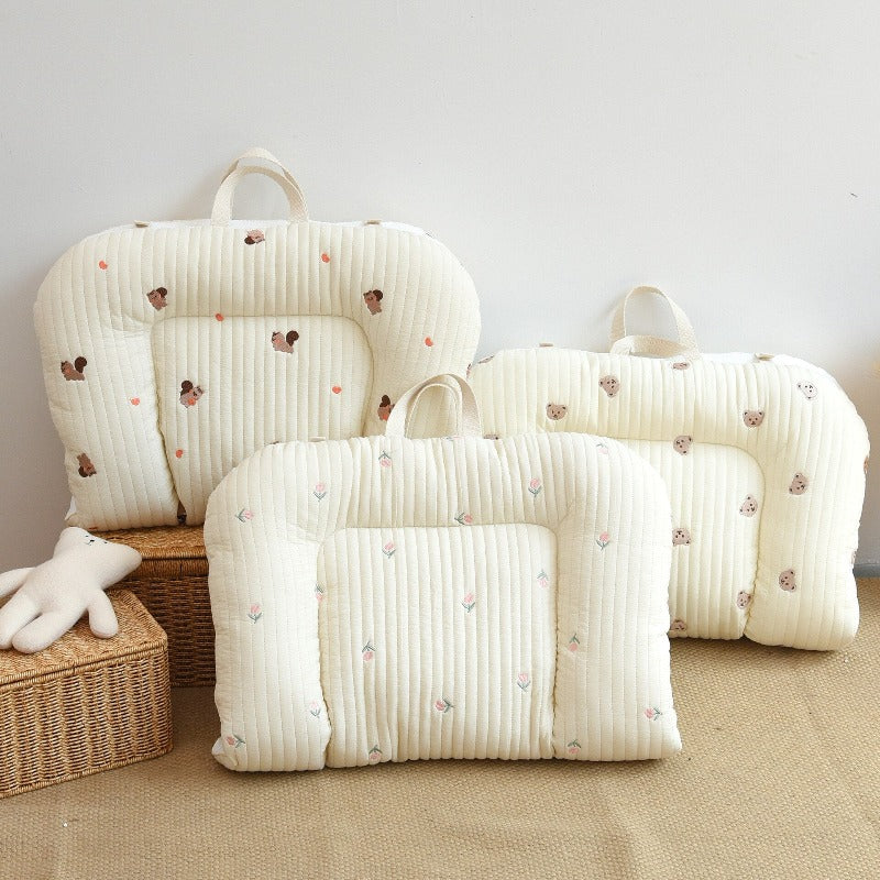 Embroidered Cotton Baby Nap Nest, Portable – Kidoriko