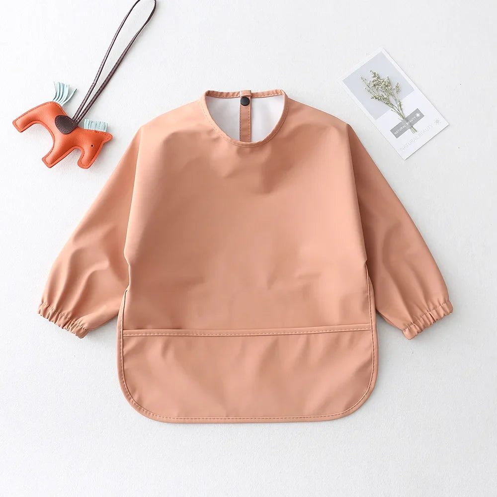 Solid Colour Waterproof Feeding Smock Bib – Kidoriko