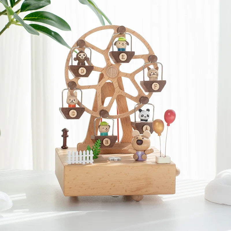 Handcrafted Wooden Ferris Wheel Music Box – Kidoriko