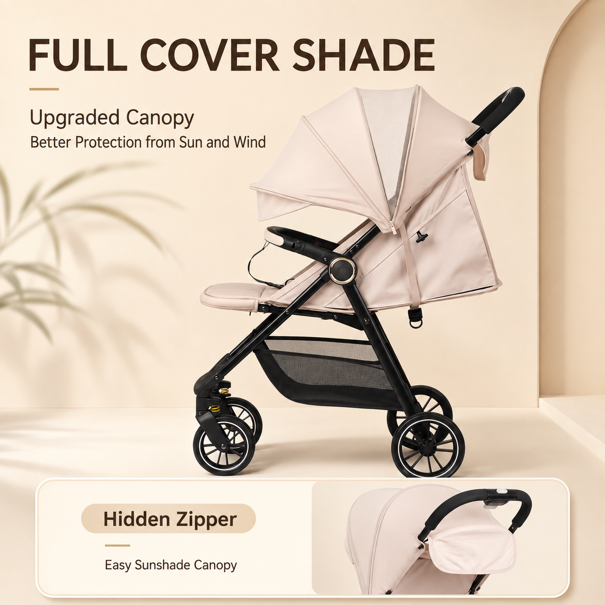 Lightweight Foldable Travel Baby Stroller with Reclining Seat
