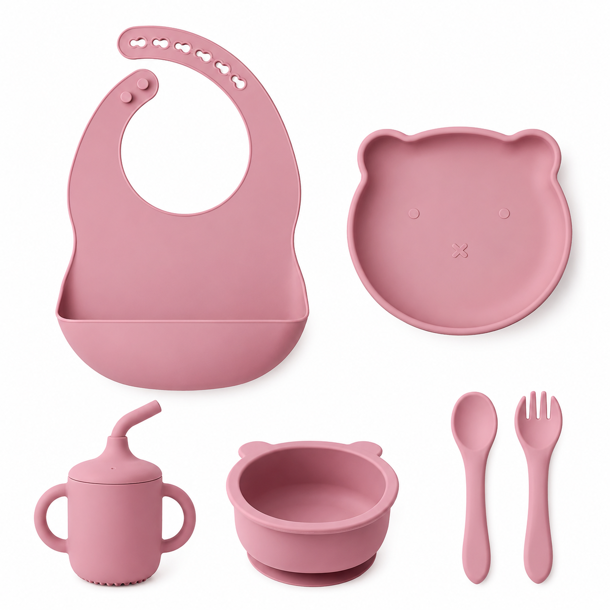 Bear Silicone Baby Feeding Set