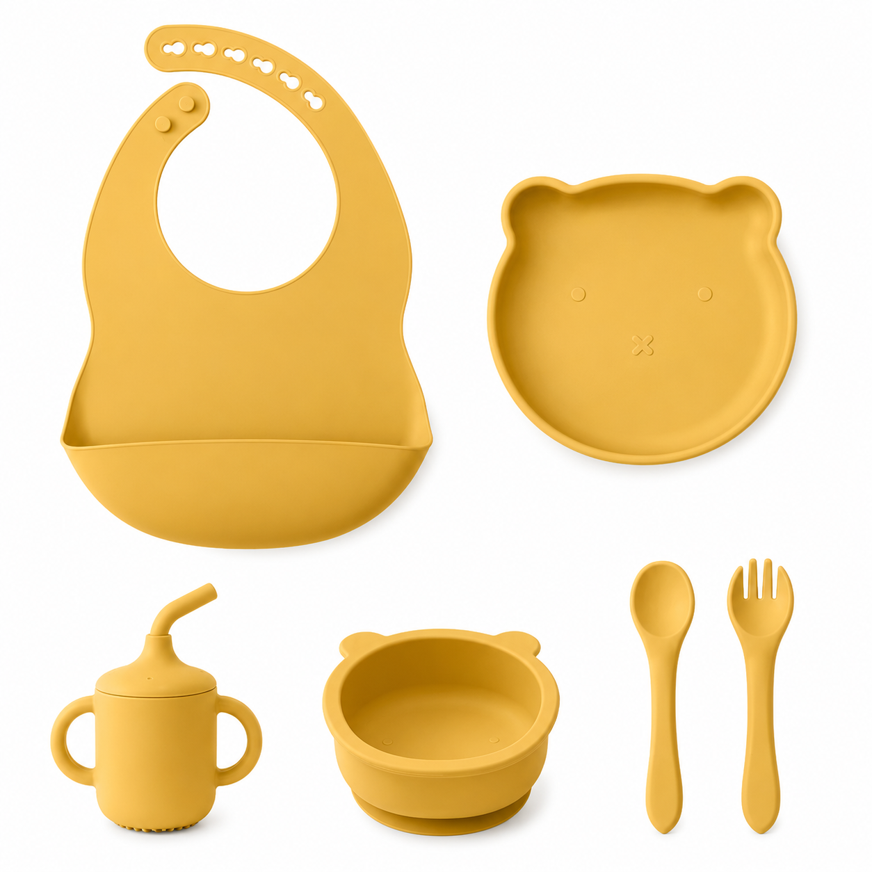 Bear Silicone Baby Feeding Set