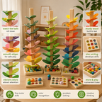 Wooden Music Sounding Trees, Color Sorting Trays & Ball Sets