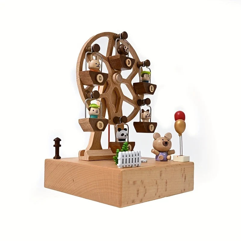 Handcrafted Wooden Ferris Wheel Music Box – Kidoriko