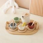 Toddler Tea Party Play Set – Silicone & Wood – Kidoriko