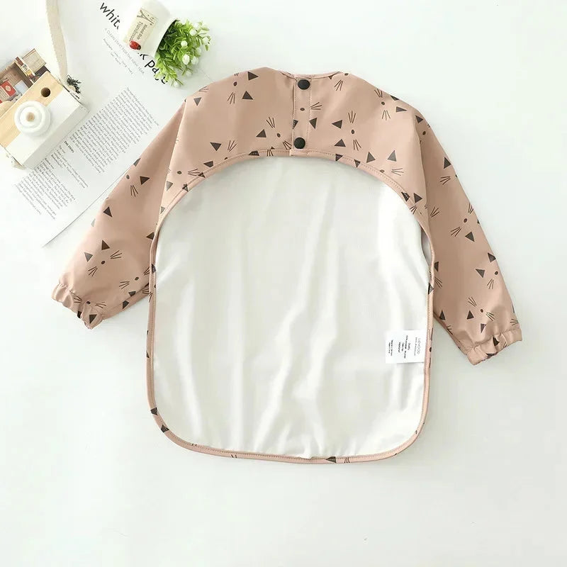 Waterproof Long Sleeve Smock Bib with Pocket – Kidoriko