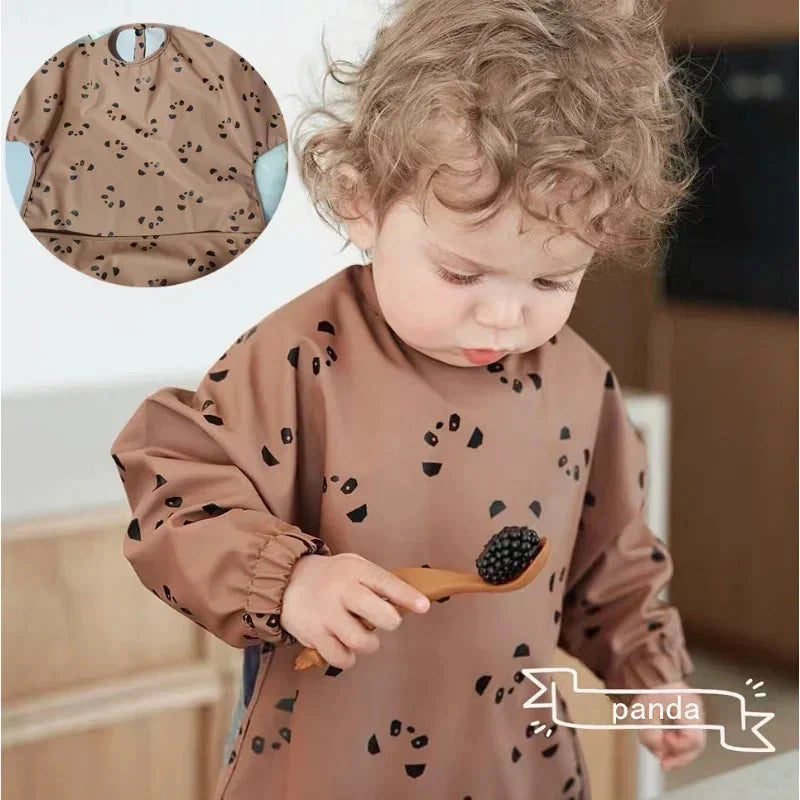 Waterproof Long Sleeve Smock Bib with Pocket – Kidoriko