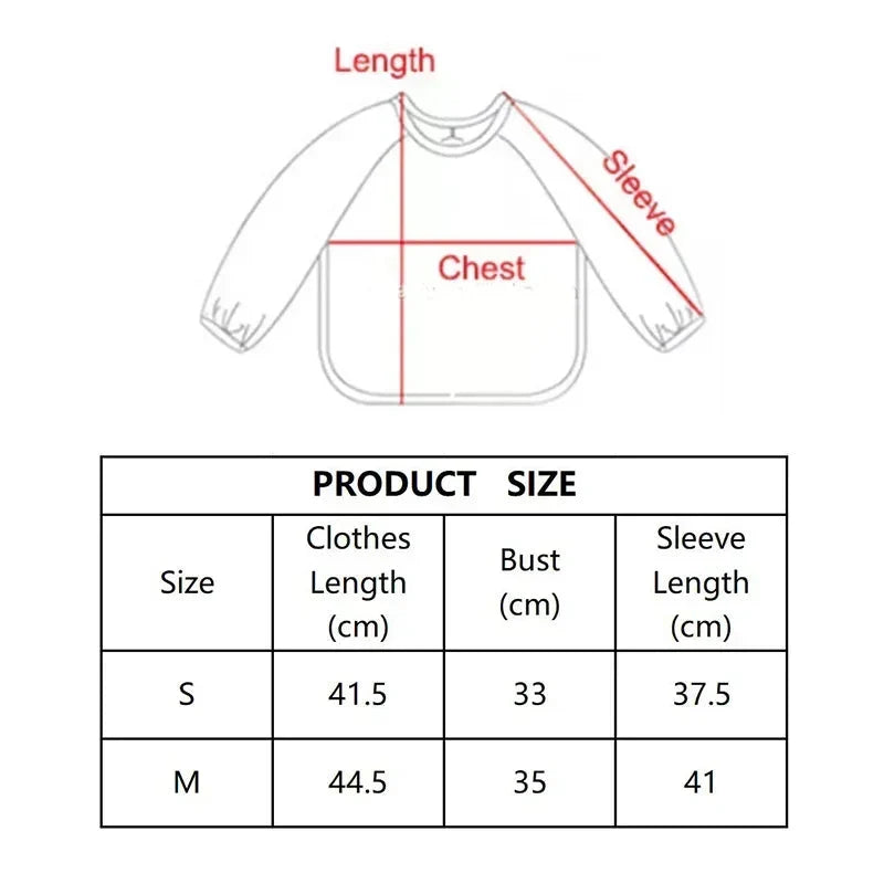 Waterproof Long Sleeve Smock Bib with Pocket – Kidoriko