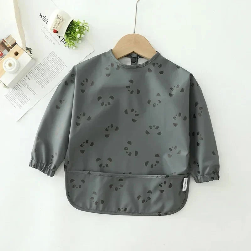 Waterproof Long Sleeve Smock Bib with Pocket – Kidoriko