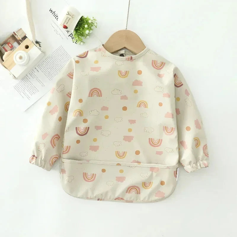 Waterproof Long Sleeve Smock Bib with Pocket – Kidoriko