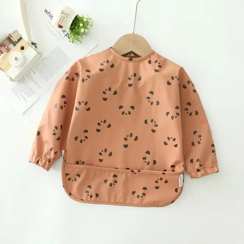 Waterproof Long Sleeve Smock Bib with Pocket – Kidoriko